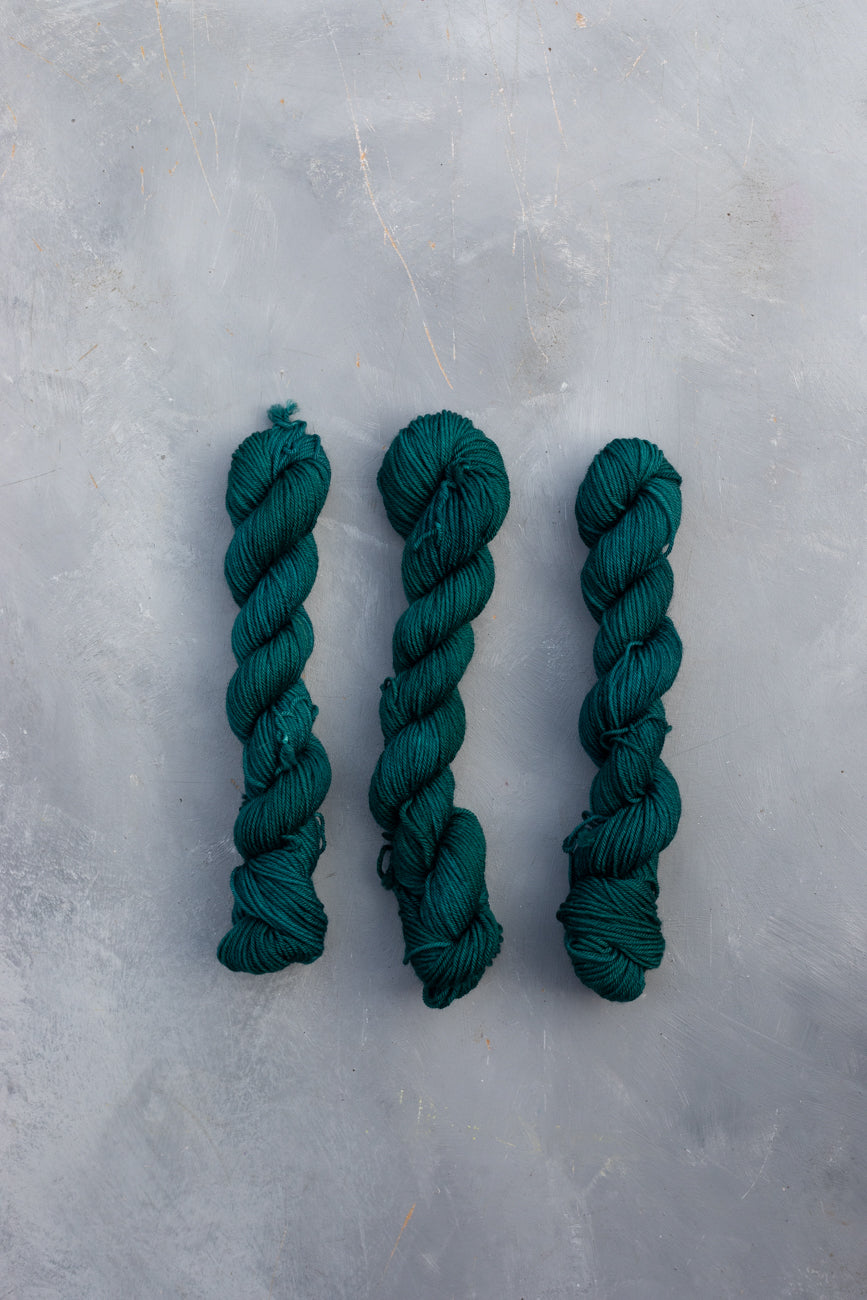 Deep Pine Minis - 4ply - Hand-dyed yarn