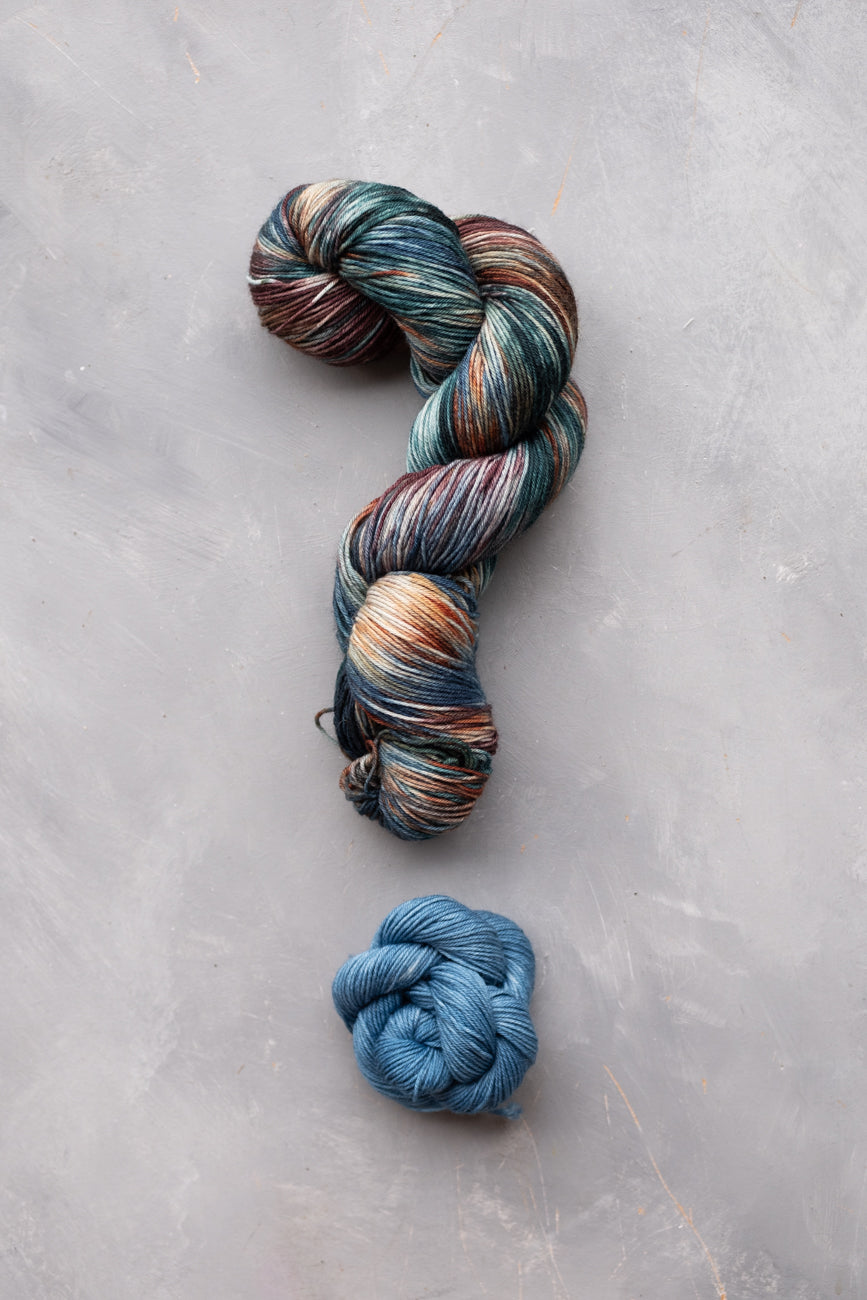 Mystery Sock Set - 1x100g and 1x20g 4ply hand dyed yarn