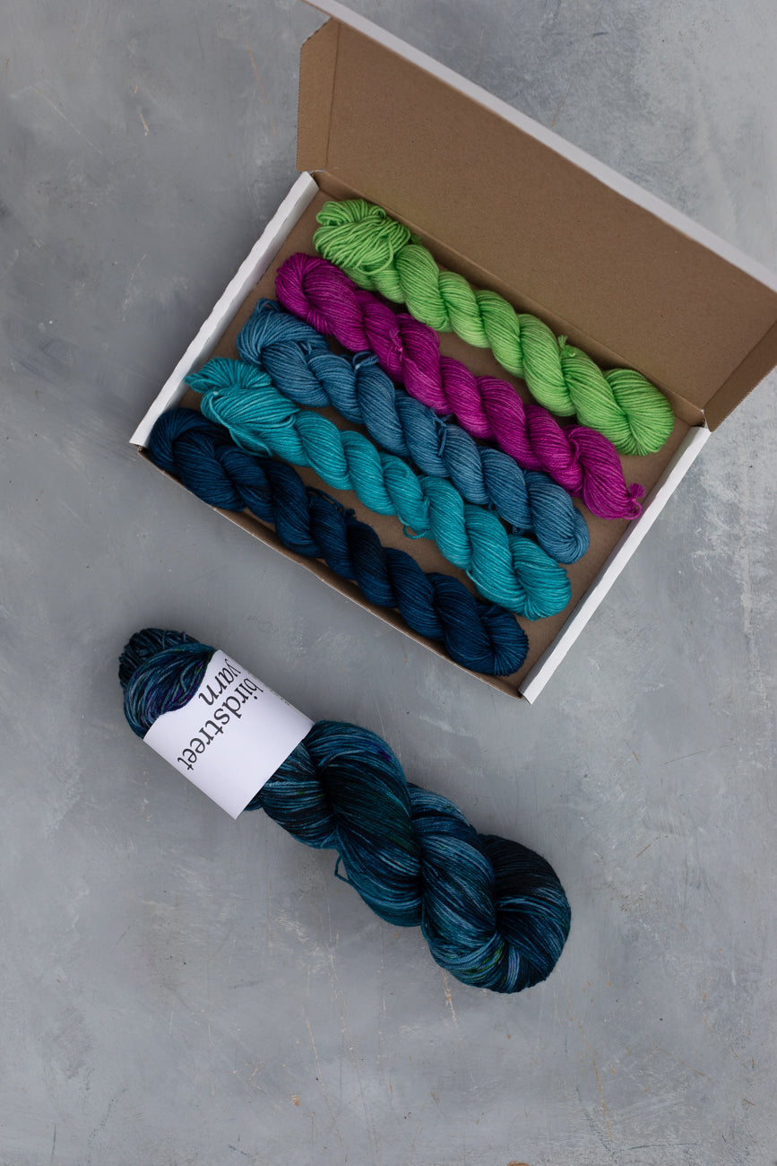 Reimagined Yarn Club - 4ply - India Blue Set