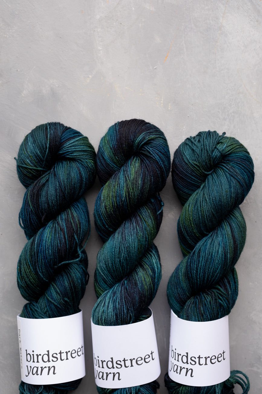 Dark Waters - 4ply - Hand-dyed yarn