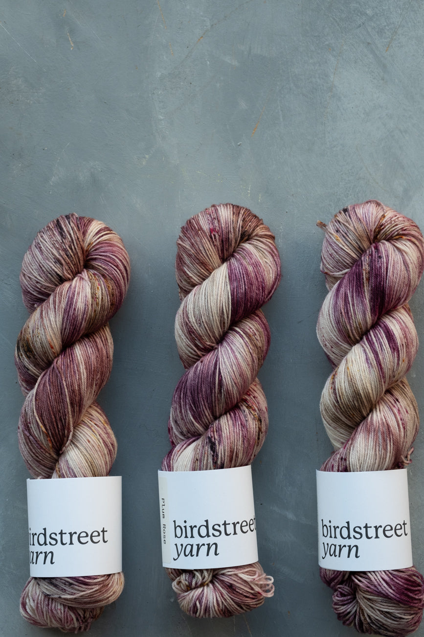Plum Rose - 4ply - hand dyed yarn